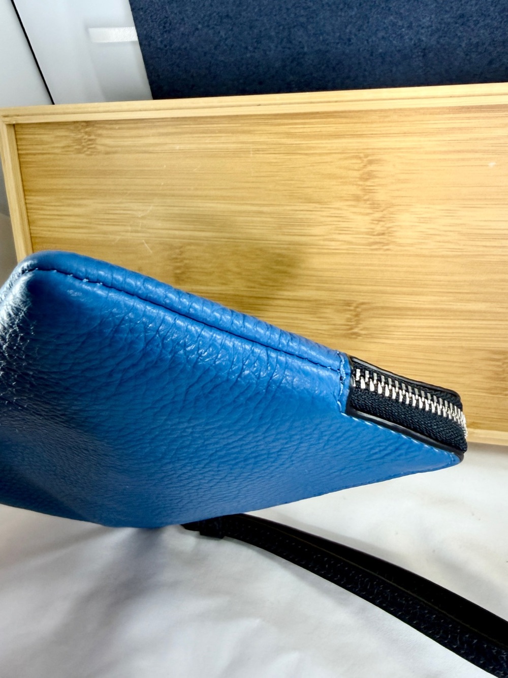 COACH X Peanuts Snoopy & Friends Blue Large Corner Zip Wristlet Clutch Phone - Picture 3 of 9